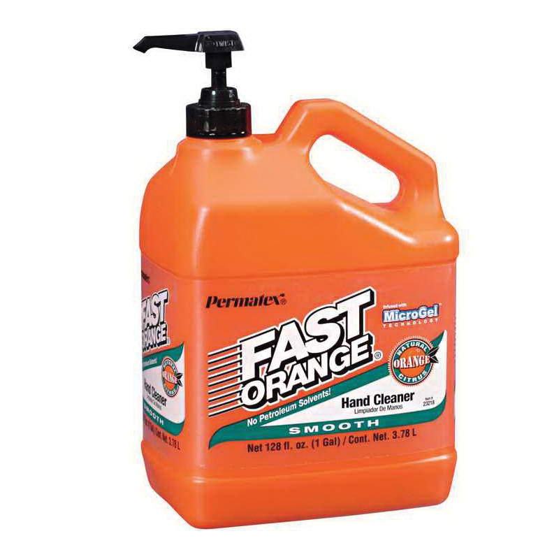 Permatex® Fast Orange® HCP-128 Hand Cleaner With Pump, 1 gal, Dispenser, Lotion, White, Citrus
