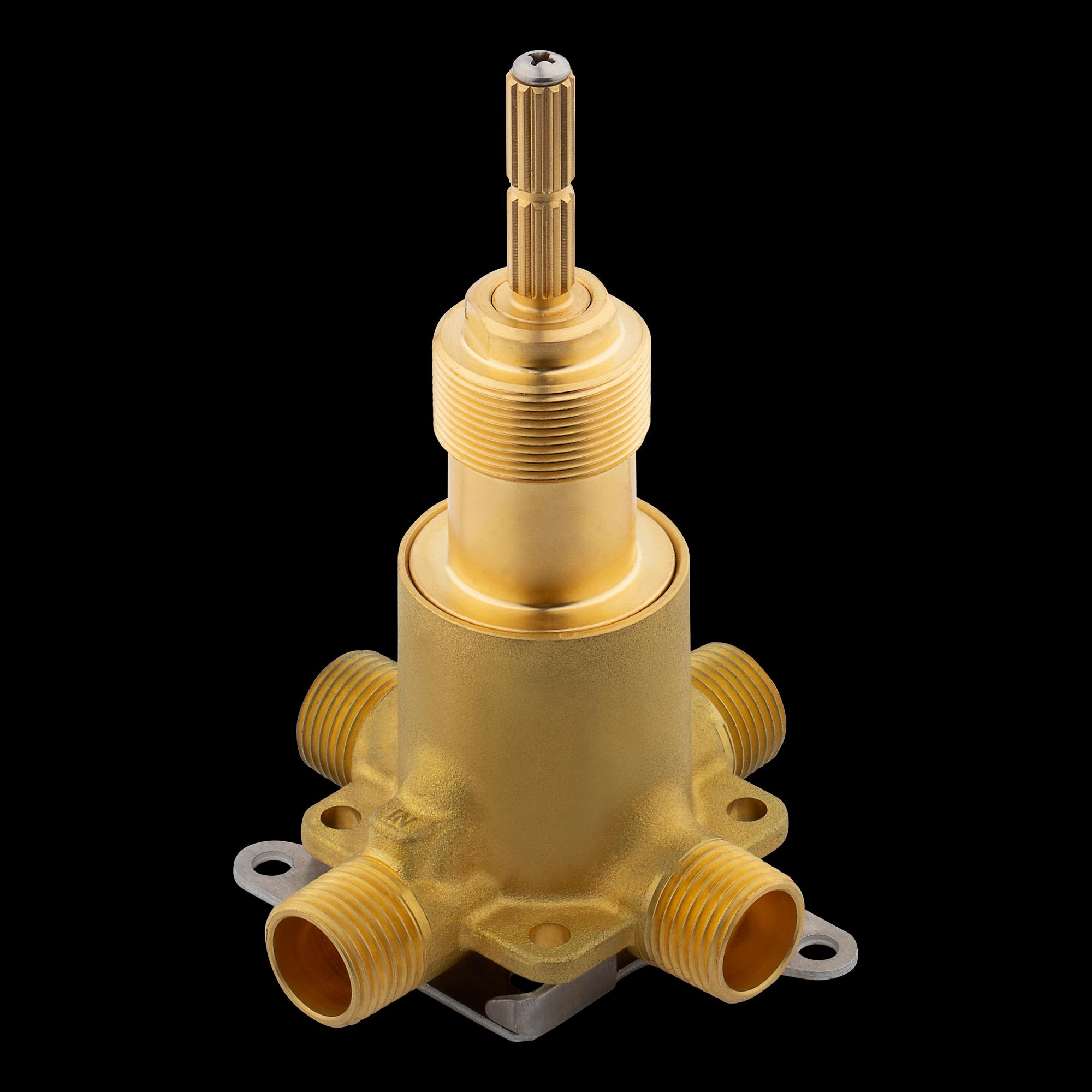 Pfister® 0153WDNS 3-Way Diverter Valve, Non-Shared Functionality, Metal Mounting, Wall Mounting, 1/2 in, NPT, 4 -Port