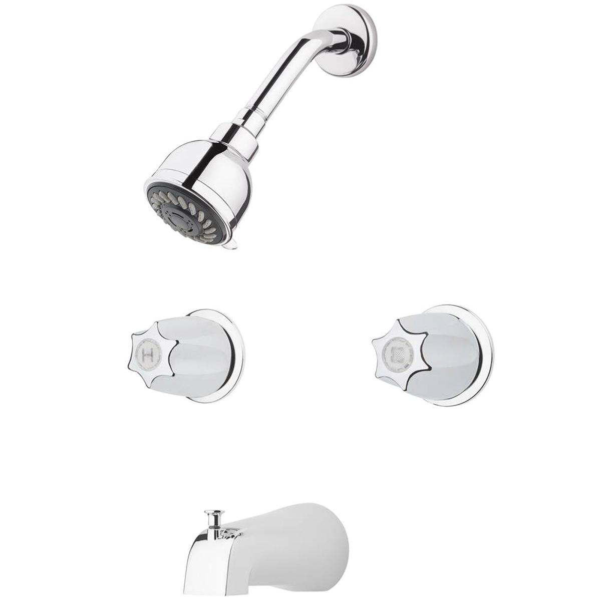 PfISTER® 2 Handle Tub and Shower Faucet, Polished Chrome