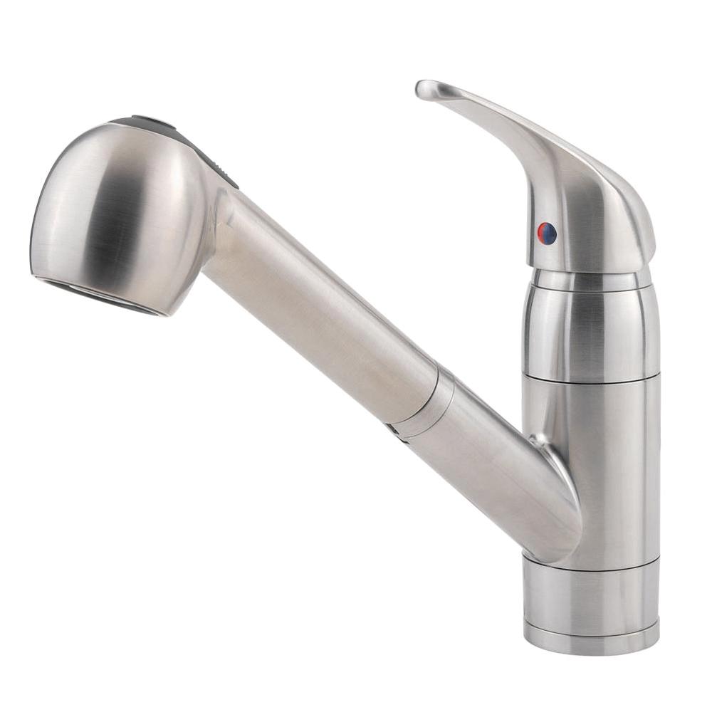 PfISTER® Pfirst 1 Handle Pull-Out Kitchen Faucet, Stainless Steel thumbnail 2