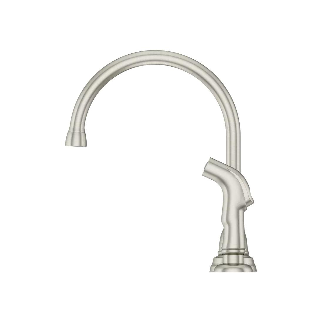 PfISTER® Pfirst 2 Handle Kitchen Faucet with Side Spray, Stainless Steel thumbnail 3