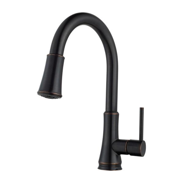 PfISTER® Pfirst 1 Handle Pull-Down Kitchen Faucet, Tuscan Bronze