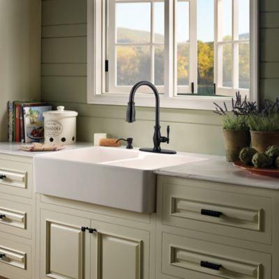PfISTER® Hanover 1 Handle Pull-Down Kitchen Faucet with Soap Dispenser, Tuscan Bronze