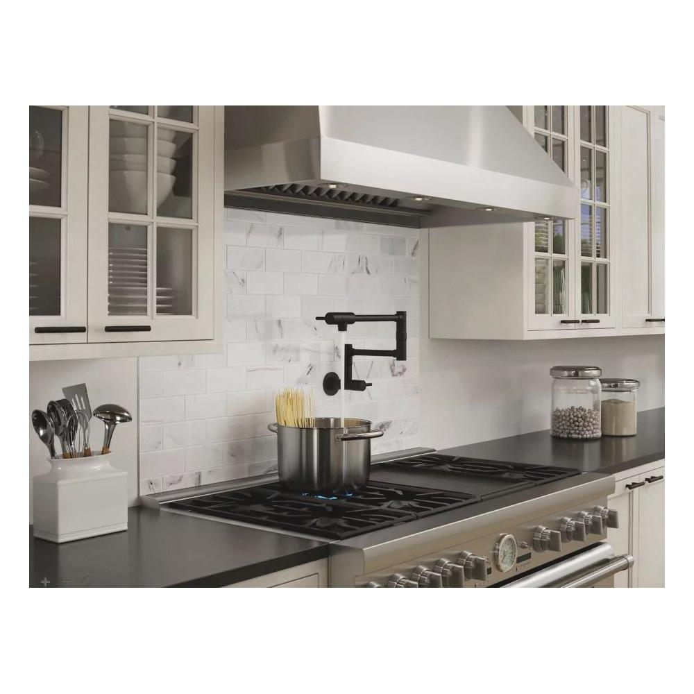PfISTER® Lita™ GT533-PFS 3 gpm 2-Lever Handle Wall Mount Metal Pot Filler Faucet, Stainless Steel thumbnail 3