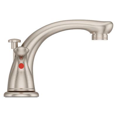 PfISTER® Pfirst 2 Handle Widespread Bathroom Faucet with Pop-Up Drain, 8 to 15 in Centers, Brushed Nickel