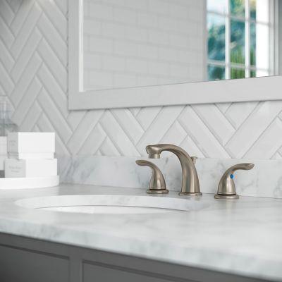 PfISTER® Pfirst 2 Handle Widespread Bathroom Faucet with Pop-Up Drain, 8 to 15 in Centers, Brushed Nickel thumbnail 4