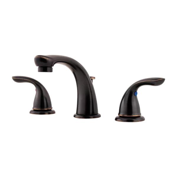 PfISTER® Pfirst 2 Handle Widespread Bathroom Faucet with Pop-Up Drain, 8 to 15 in Centers, Tuscan Bronze thumbnail 3