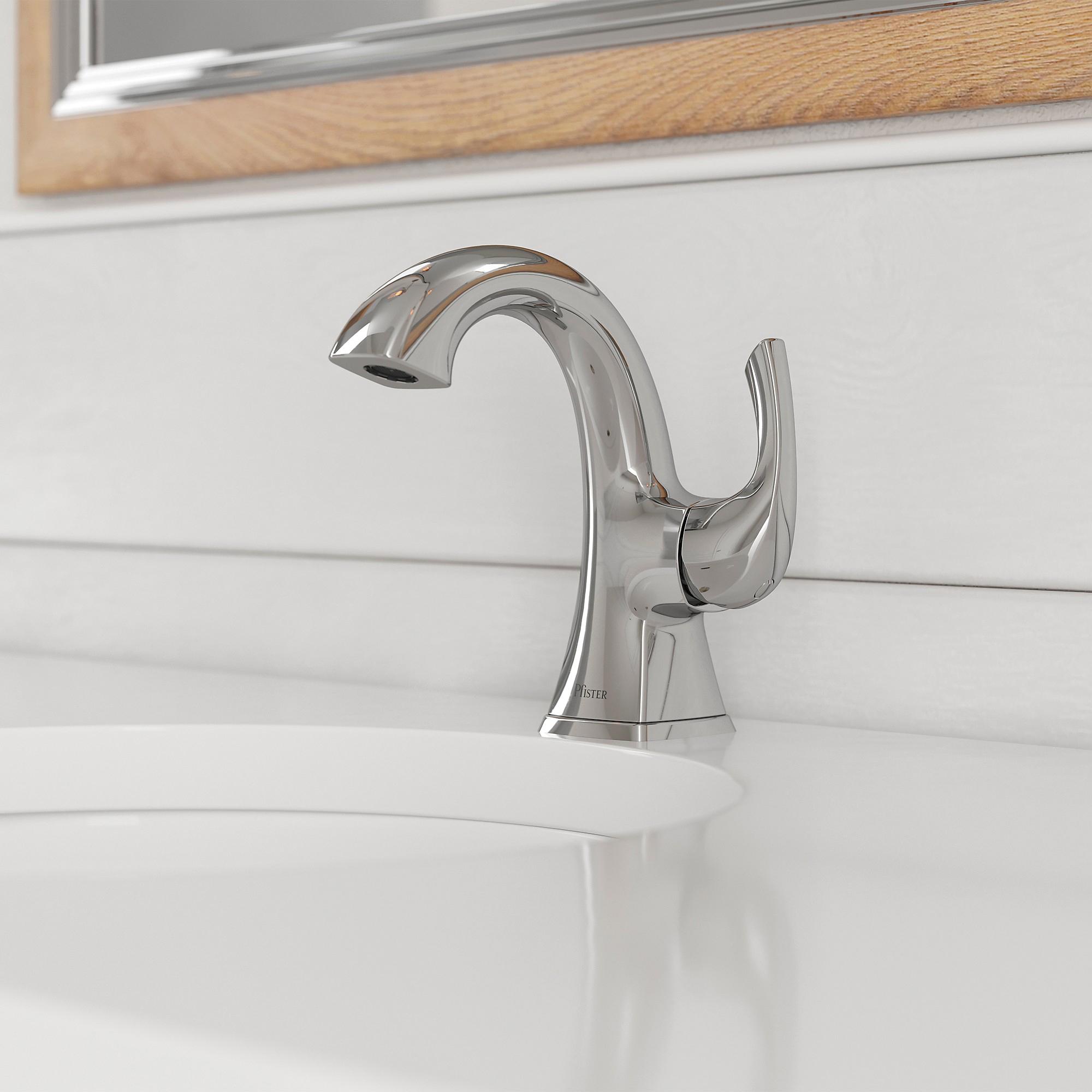 1.2 gpm 1-Lever Handle Metal Single-Control Bathroom Faucet, Polished Chrome thumbnail 2