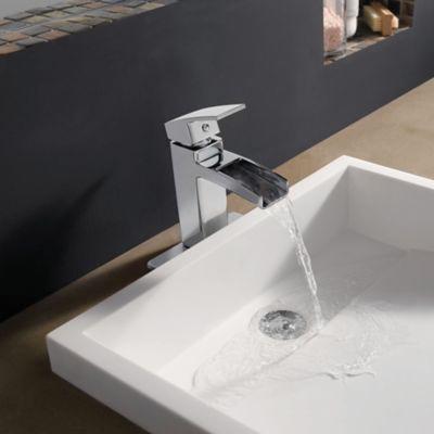 1.2 gpm 1-Lever Handle Metal Single-Control Bathroom Faucet, Polished Chrome thumbnail 2