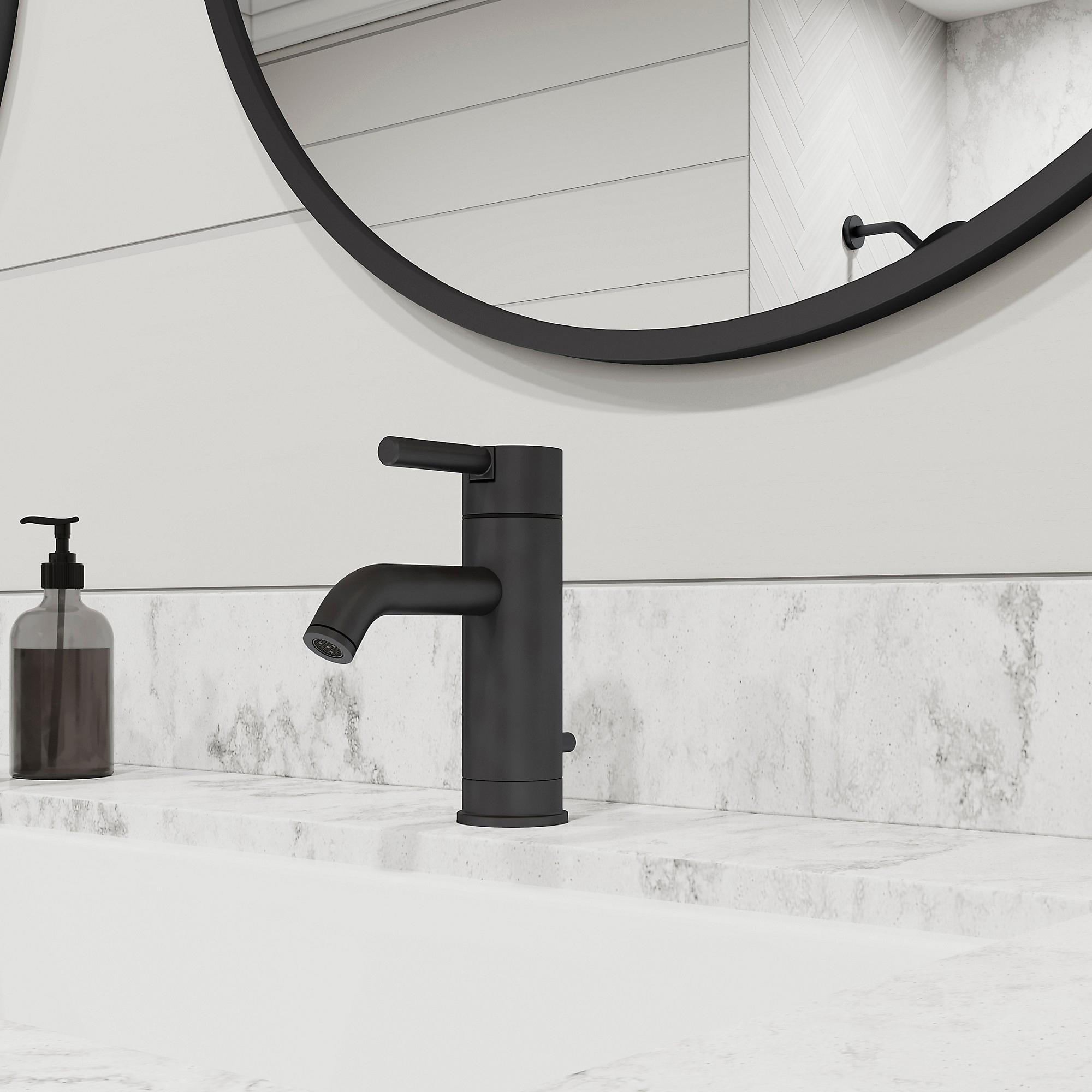 Contempra Single Control Bathroom Faucet, Matte Black