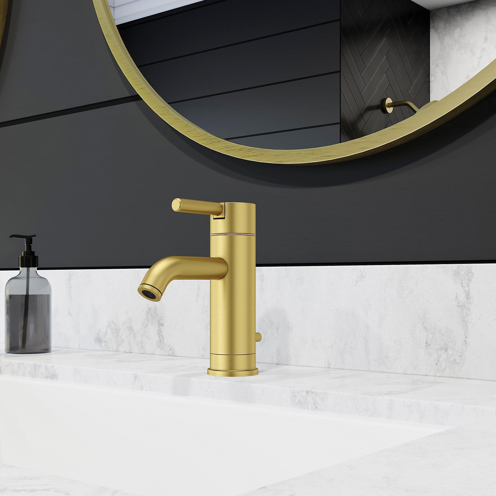 Contempra Single Control Bathroom Faucet, Brushed Gold