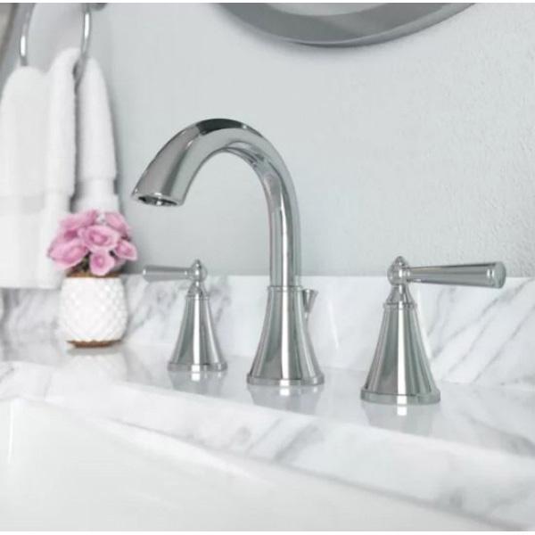 PfISTER® Saxton 2 Handle Widespread Bathroom Faucet with Pop-Up Drain, 8 to 15 in Centers, Polished Chrome thumbnail 3