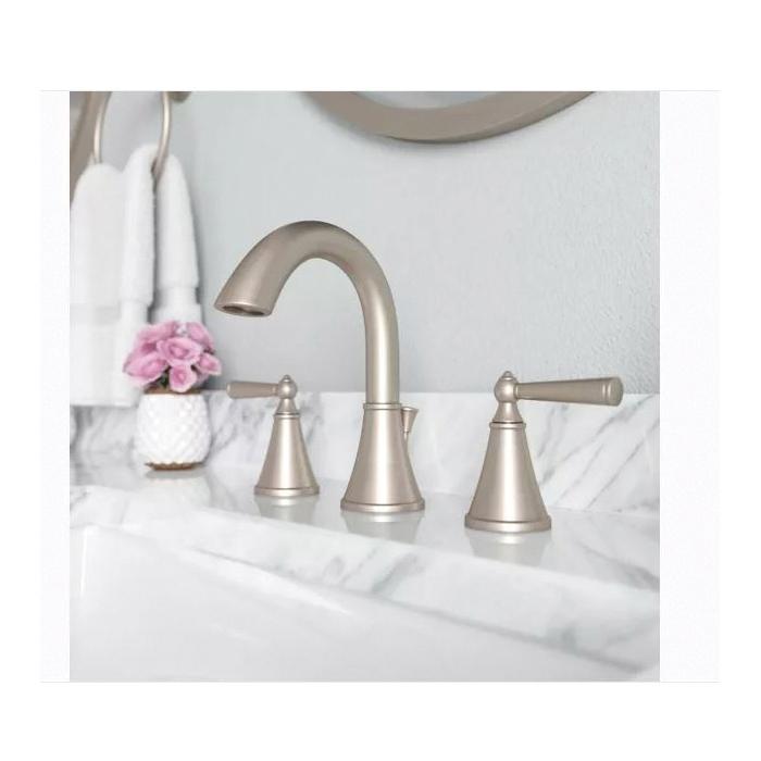 PfISTER® Saxton 2 Handle Widespread Bathroom Faucet with Pop-Up Drain, 8 to 15 in Centers, Brushed Nickel