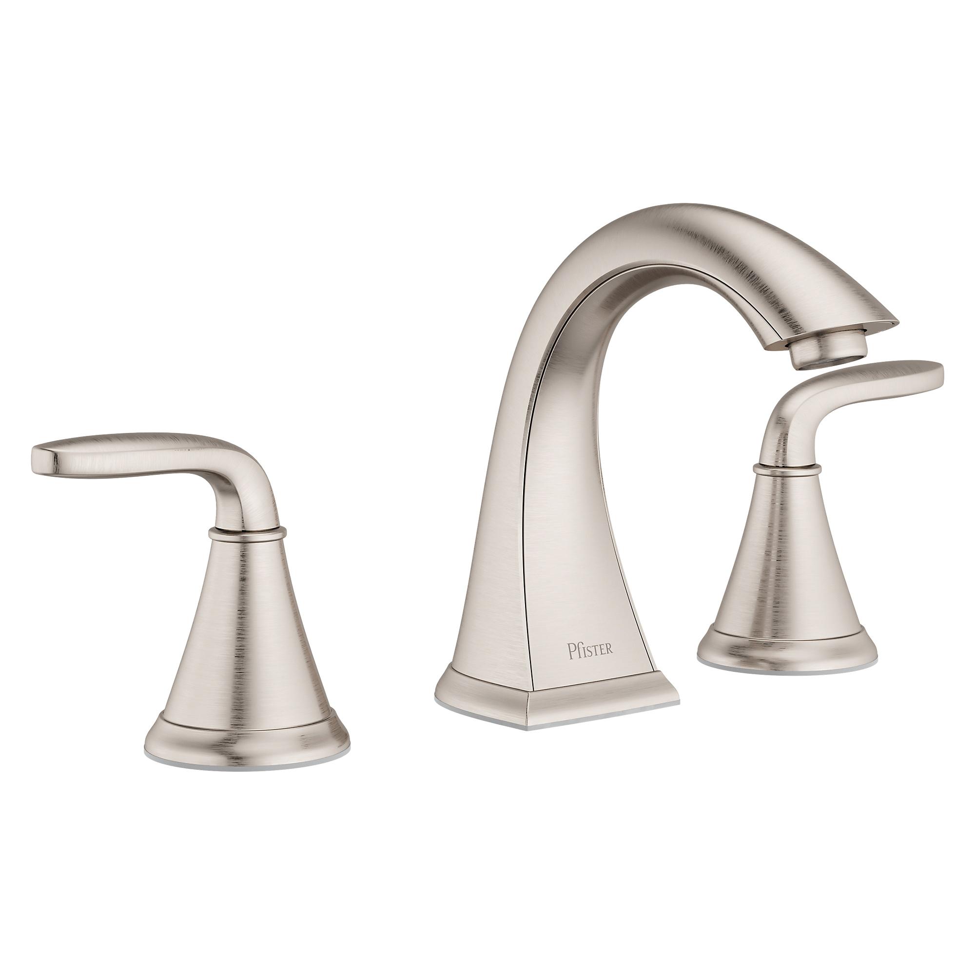 PfISTER® Winfield 2 Handle Widespread Bathroom Faucet with Push-Seal Drain, 8 to 20 in Centers, Brushed Nickel thumbnail 2