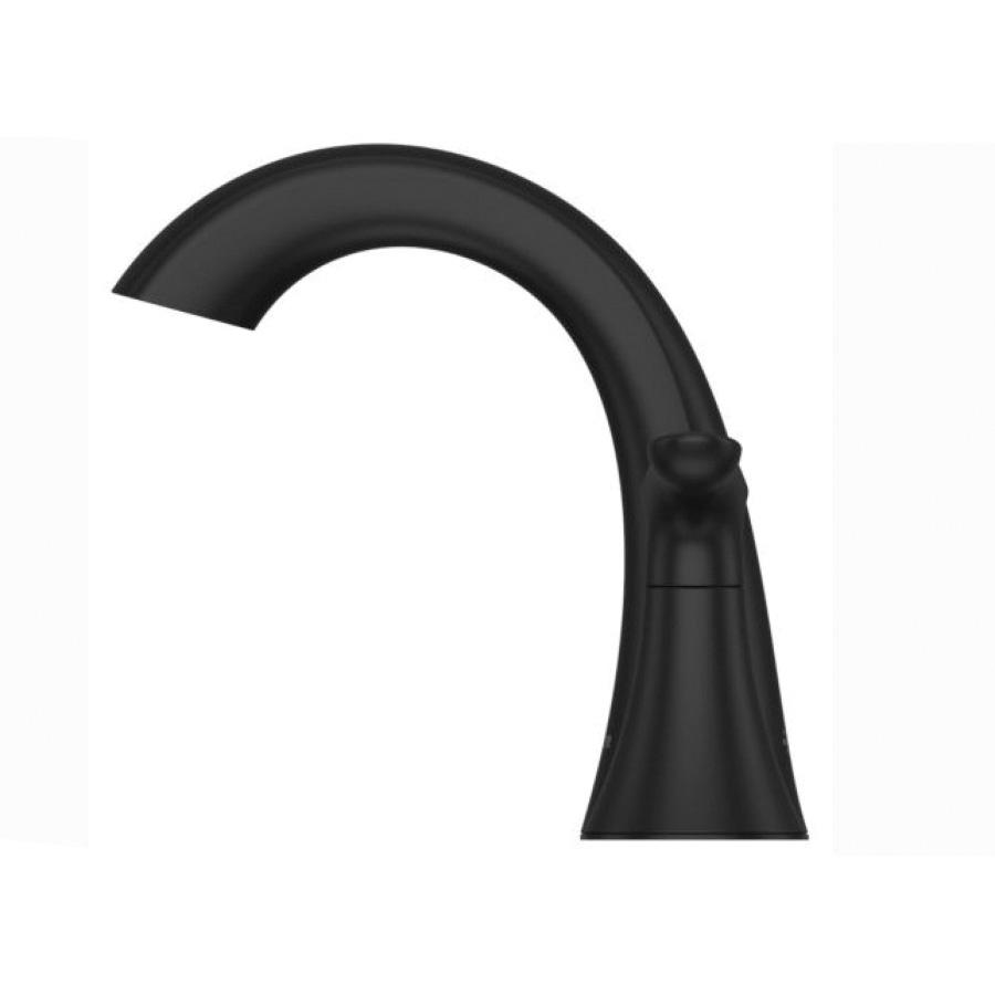 PfISTER® Weller 2 Handle Widespread Bathroom Faucet with Push-Seal Drain, 8 to 15 in Centers, Matte Black