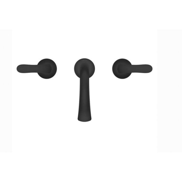 PfISTER® Weller 2 Handle Widespread Bathroom Faucet with Push-Seal Drain, 8 to 15 in Centers, Matte Black thumbnail 4