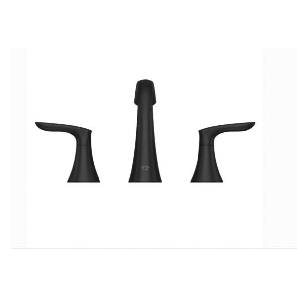 PfISTER® Weller 2 Handle Widespread Bathroom Faucet with Push-Seal Drain, 8 to 15 in Centers, Matte Black thumbnail 3