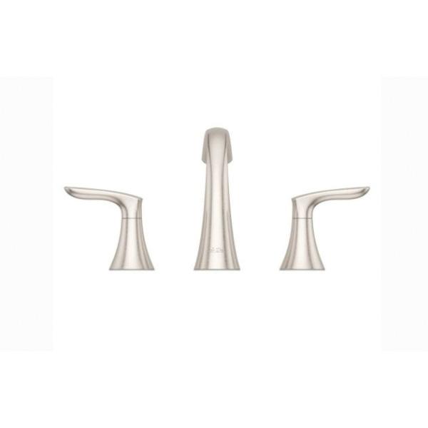 PfISTER® Weller 2 Handle Widespread Bathroom Faucet with Push-Seal Drain, 8 to 15 in Centers, Brushed Nickel thumbnail 2