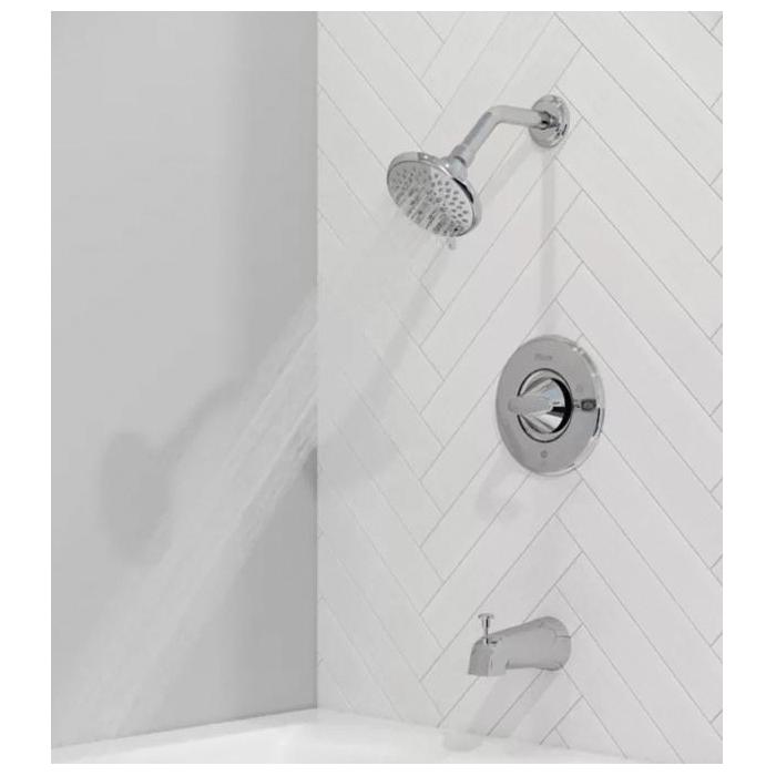 Pfister® Winfield™ LG89-8WFC Tub and Shower Trim Kit, Polished Chrome, 1, 5 -Spray Function, Metal Handle, Metal thumbnail 2