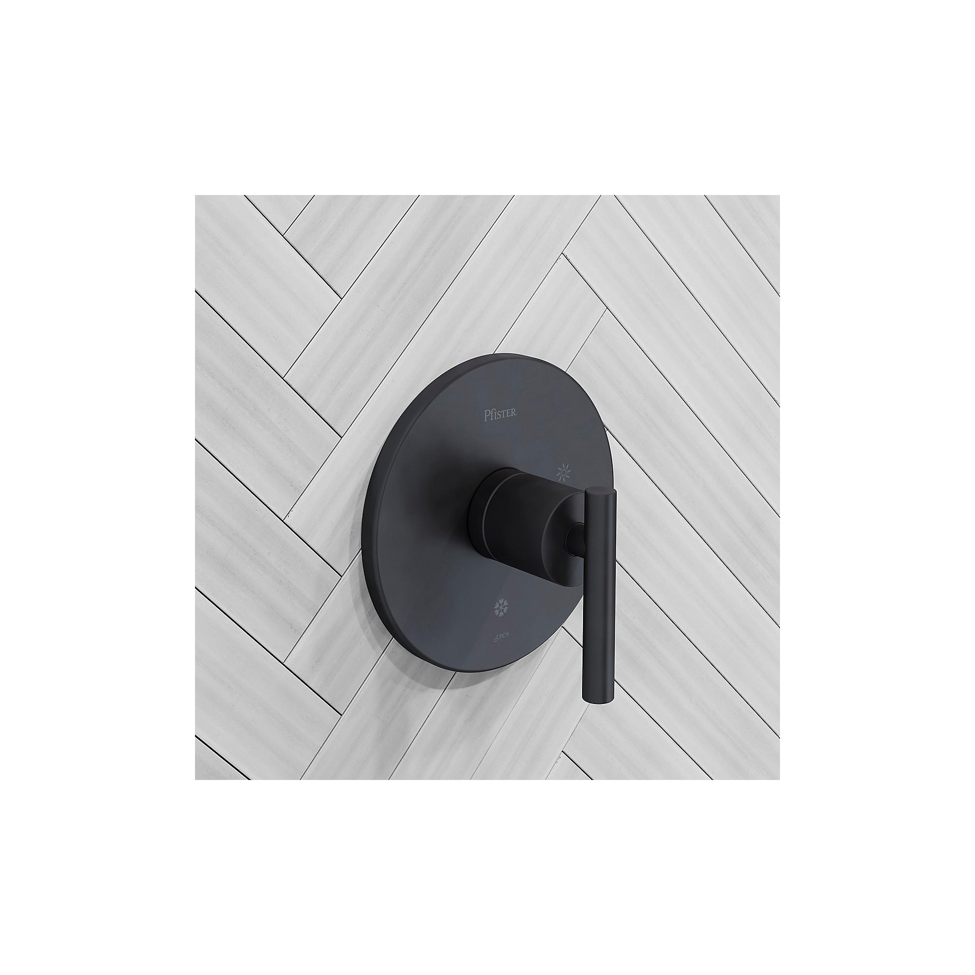 Contempra 1-Handle Tub and Shower Valve Only Trim Kit, Matte Black