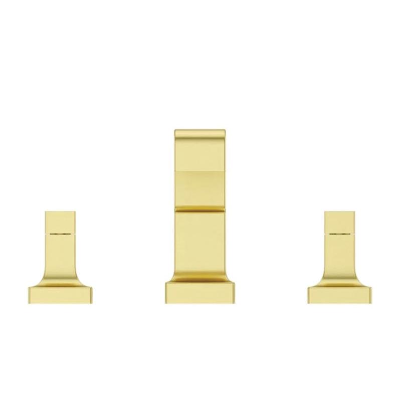 PfISTER® Verve™ RT6-5VRVBG Roman Tub Trim Kit, 3-Hole-Faucet Hole, Metal, Brushed Gold, 2-Handle-Handle