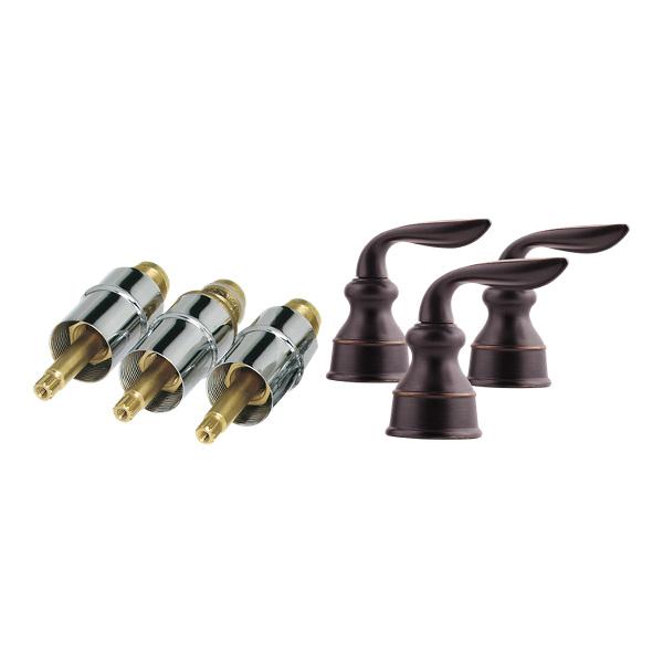 Pfister&trade; S10-430Y 3-Handle Shower Trim Kit, Tuscan Bronze