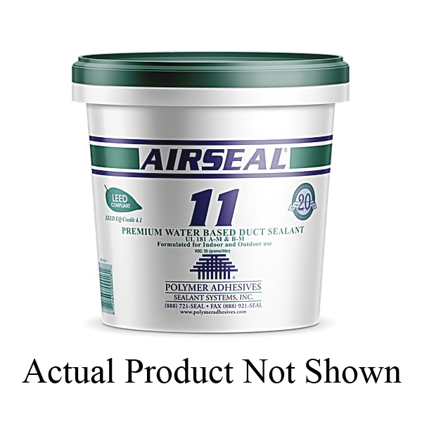 Polymer Adhesives Airseal® AS11-T Premium Duct Sealant, 10.5 oz, Tube, Paste, Gray, Slight Ammonia