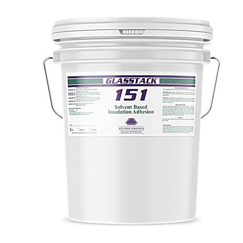 Polymer Adhesives GlassTack 151 Series GT151-1(R) Solvent Based Insulation Adhesive, Liquid, Red, 1 gal Pail