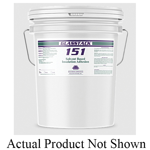 Polymer Adhesives GlassTack 151 GT151-5(R) Solvent Based Insulation Adhesive, Liquid, Red, 5 gal Pail