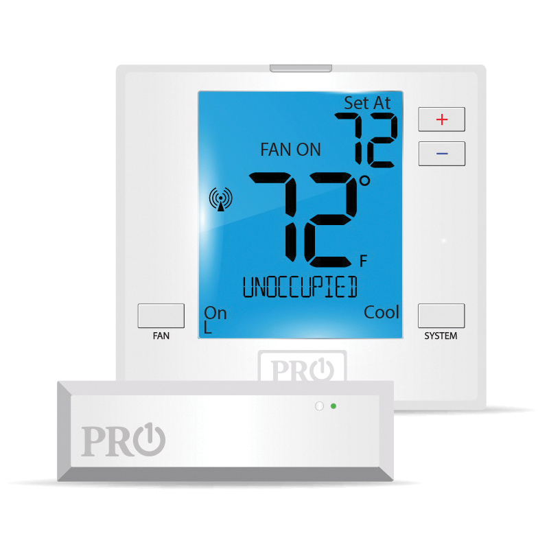 Pro1 IAQ T731W Universal Wireless Thermostat, 18 to 30 VAC, 1/1.5 A, +/-1 deg F Accuracy, Junction Box, Wall Mounting