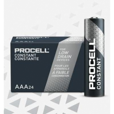 Procell&reg; PC2400BKD Battery, Alkaline, AAA, 1222 mAh, 1.5 VDC Nominal, Non-Rechargeable
