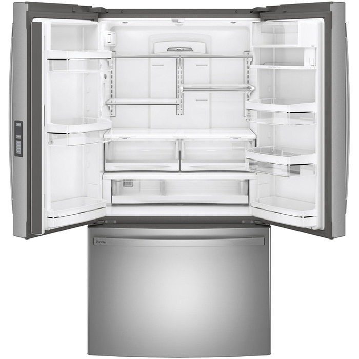 Profile™ PWE23KYNFS French Door Refrigerator, 23.1 cu-ft Capacity, Swing Door, Fingerprint-Resistant Stainless Steel thumbnail 3