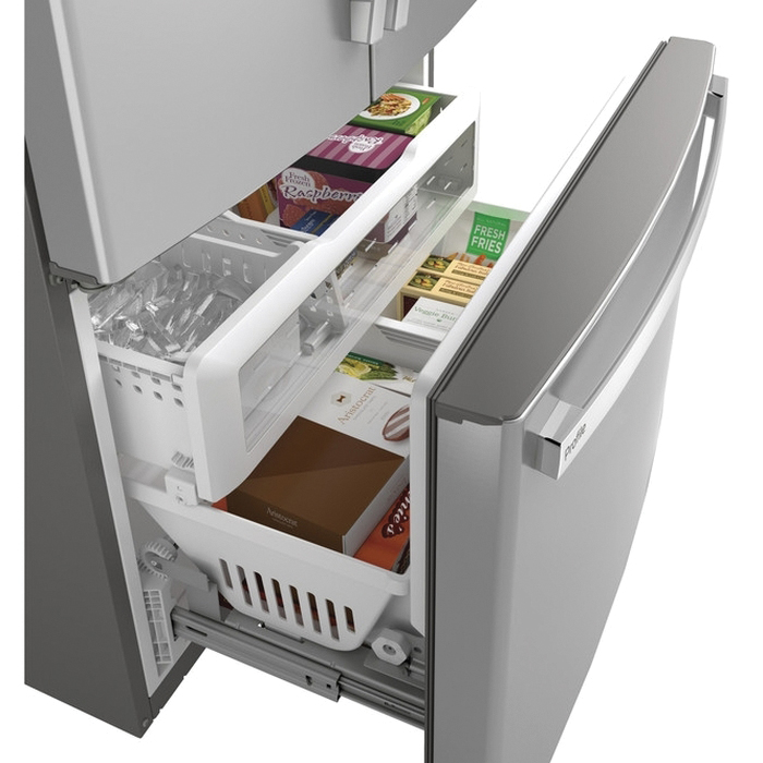 Profile™ PWE23KYNFS French Door Refrigerator, 23.1 cu-ft Capacity, Swing Door, Fingerprint-Resistant Stainless Steel thumbnail 4