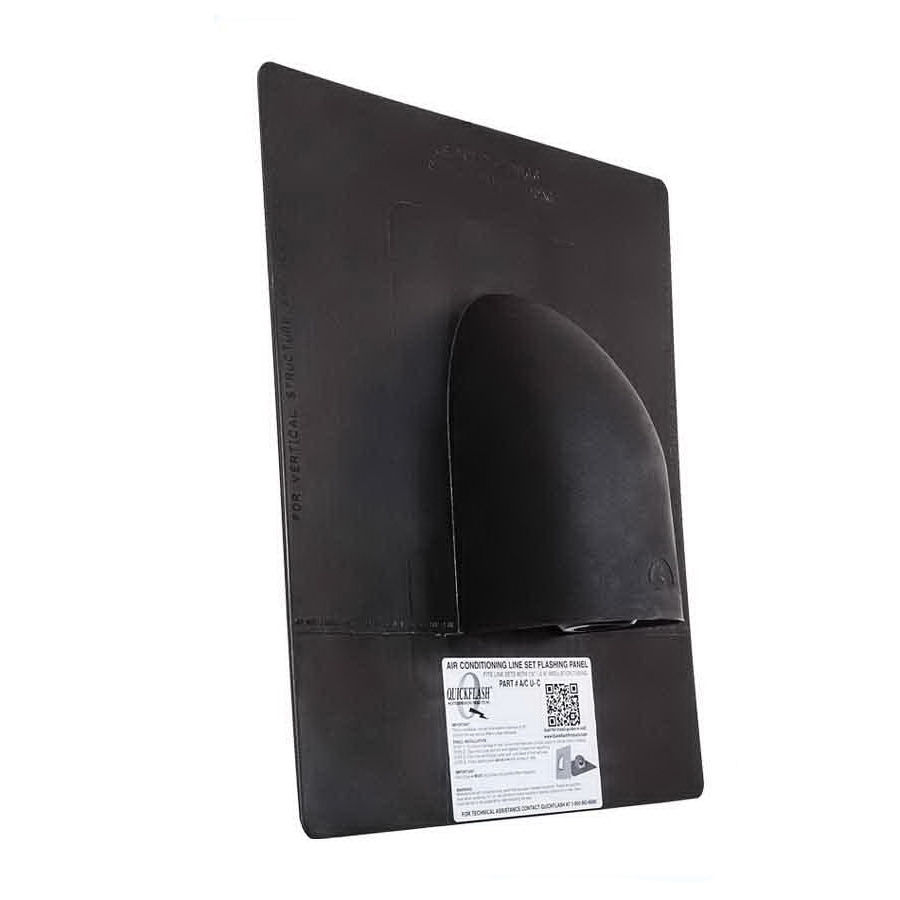 Quickflash® A/C U-C Curved Flashing Panel, For Use With: Line Set with 1-1/2 to 2-3/4 in Insulation Tubing, 4-7/8 in L