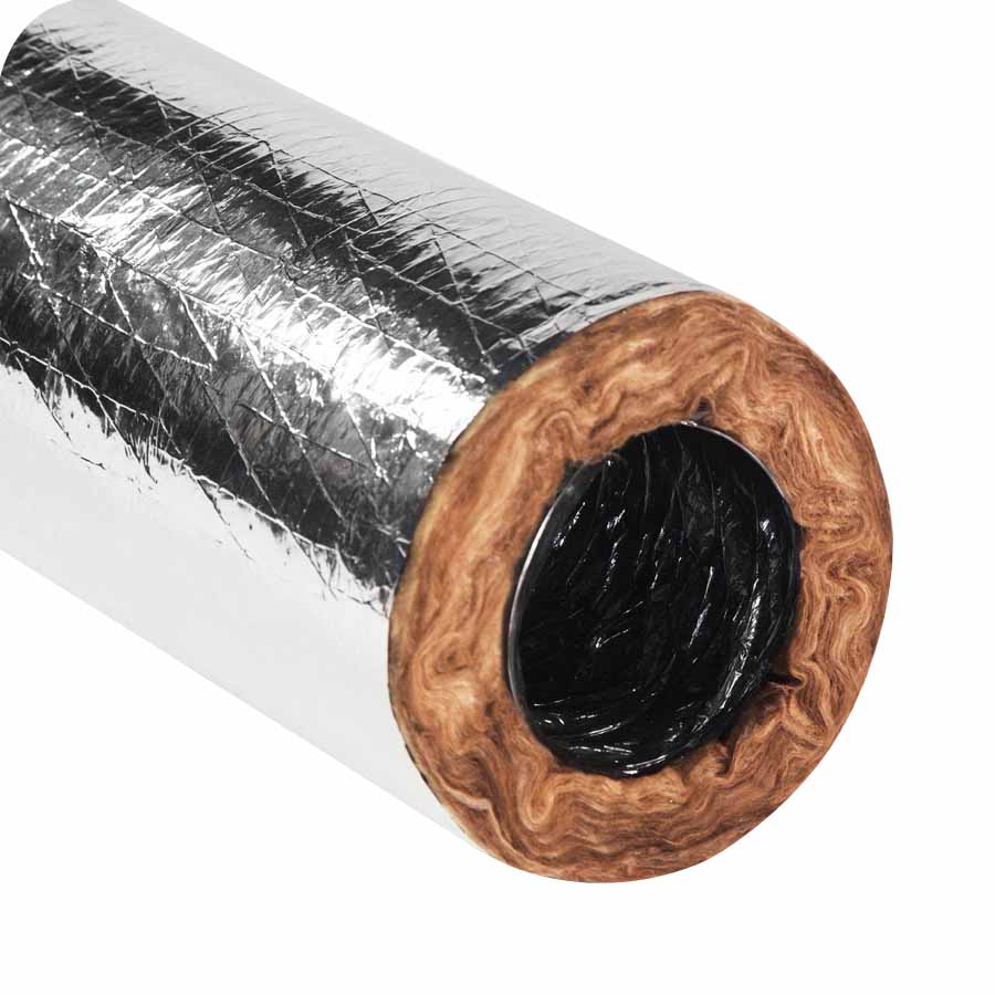 Quietflex® 1685 Rip Stop Flexible Foil Air Duct, 16 in Dia, 25 ft L, R8, 10 in-WC Positive, 1/2 in-WC Negative