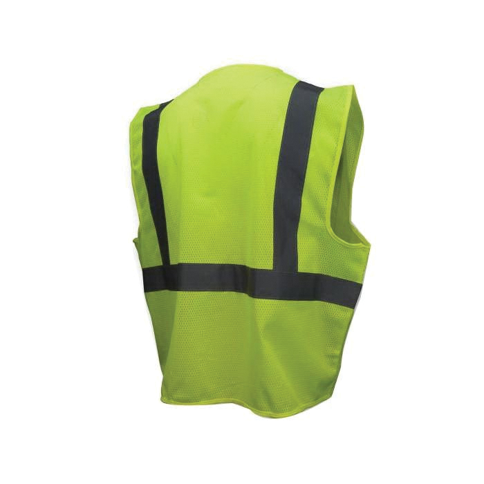 Radians SV2Z Economy Class 2 100% Polyester Mesh Safety Vest, X-Large, High Visibility Green