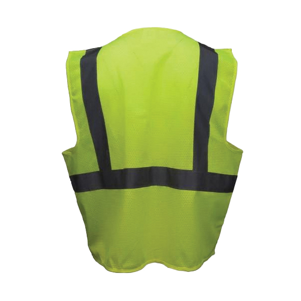Radians SV2Z Economy Class 2 100% Polyester Mesh Safety Vest, X-Large, High Visibility Green