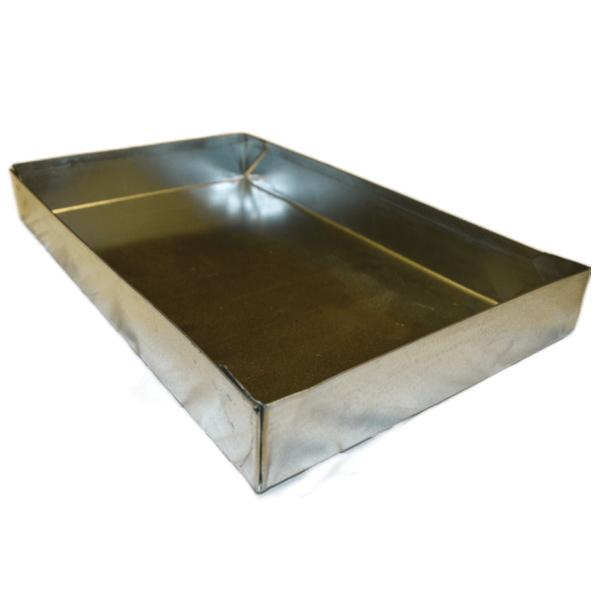 RAM Fabrication 24x24x2 24ga Drain Pan, 24 in L, 24 in W, 2 in D, Metal