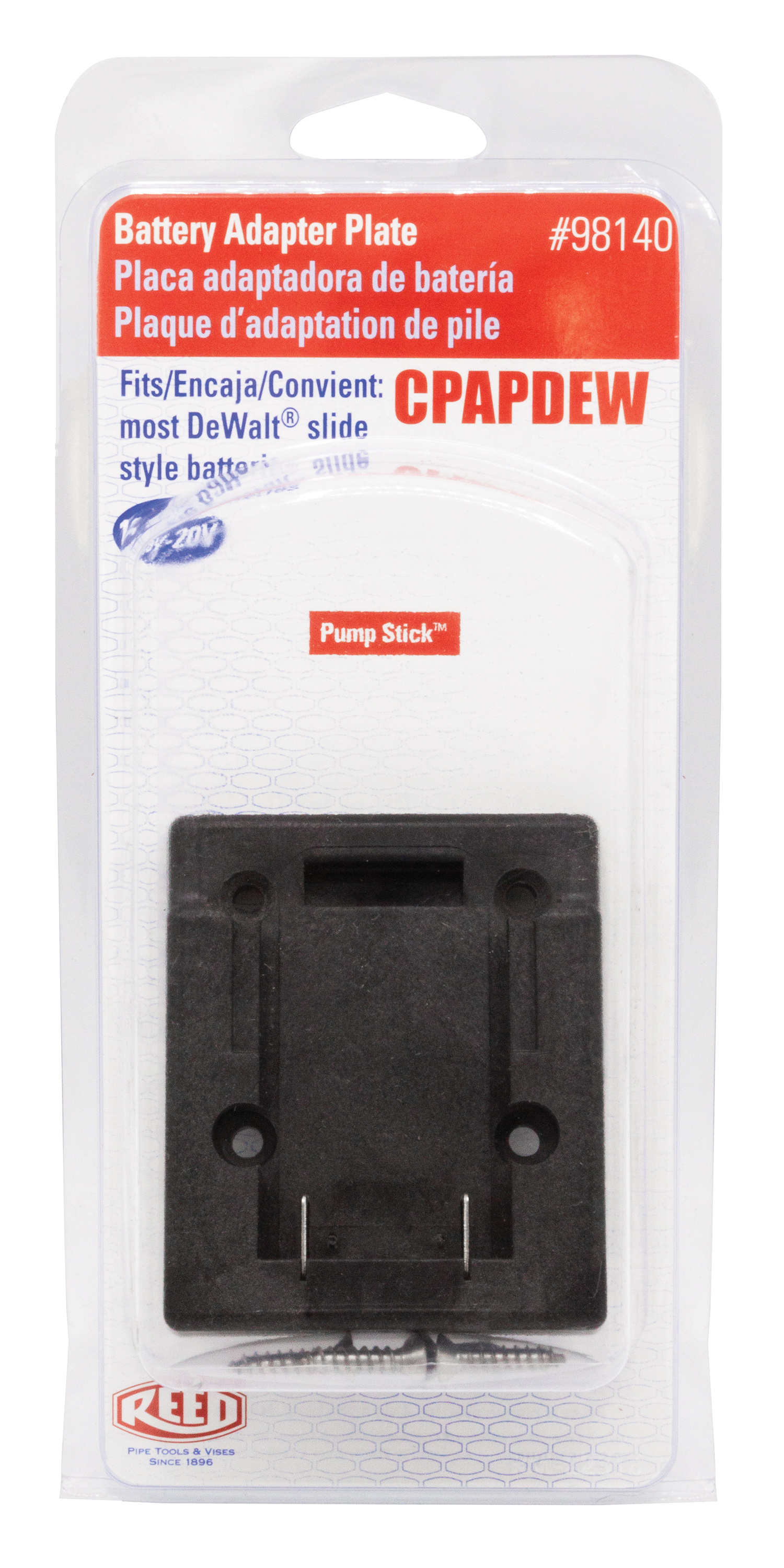 REED Pump Stick® CPAPDEW Battery Adapter Plate, Glass Filled Polycarbonate thumbnail 2