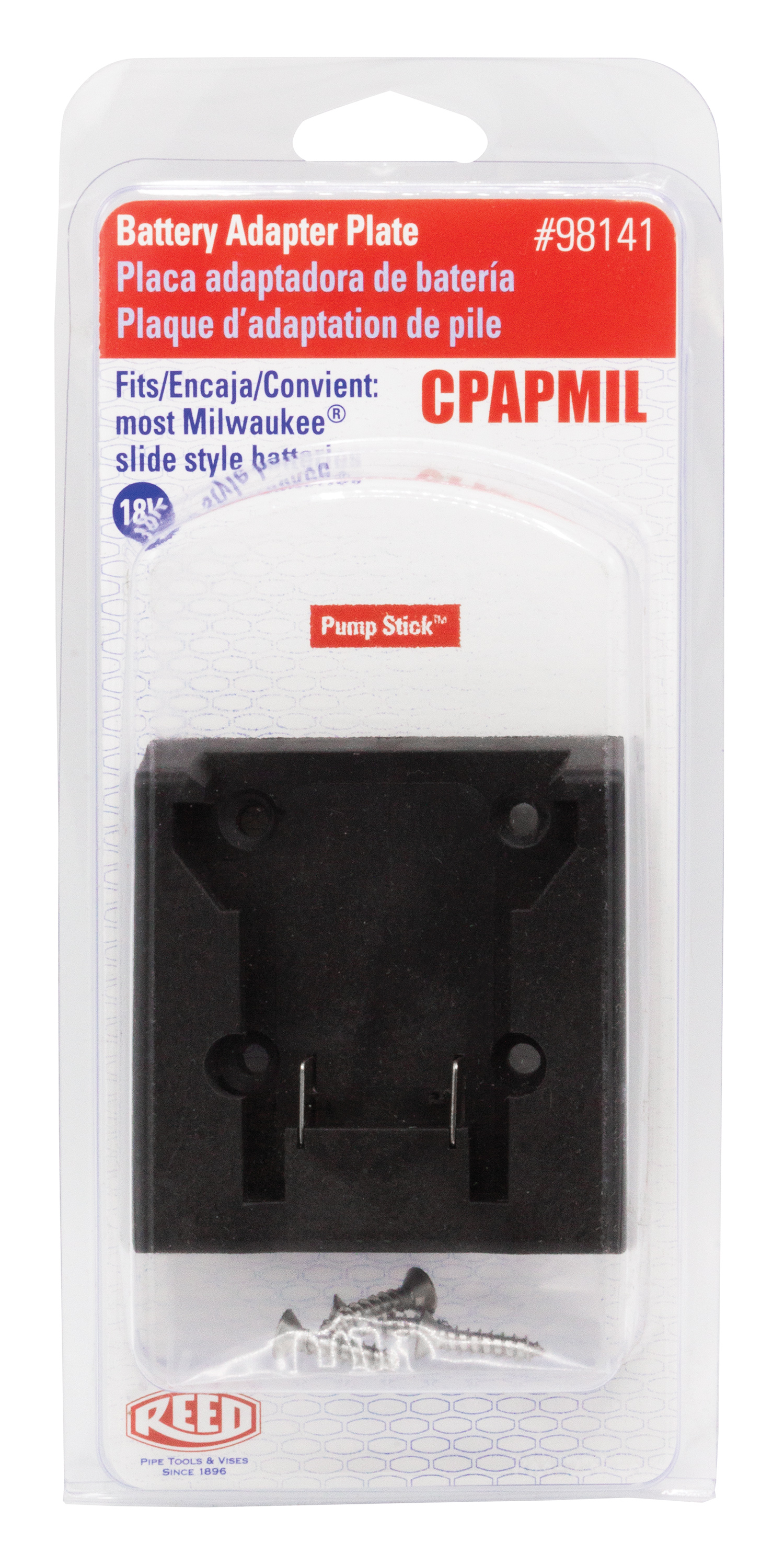 REED Pump Stick® CPAPMIL Battery Adapter Plate, Glass Filled Polycarbonate thumbnail 2