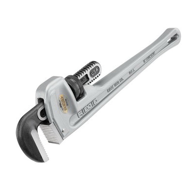 RIDGID® 31100 Pipe Wrench, 18 in OAL, 2-1/2 in Jaw, Serrated Jaw, I-Beam Handle, Steel Jaw