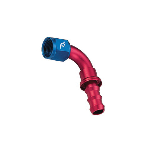 ROADRUNNER Performance PL06-06FJ90RB Hose Fitting, 6 mm Fitting, AN x Push-On Connection, Aluminum