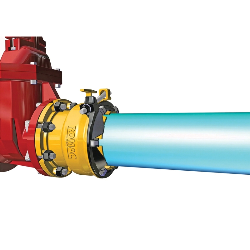 Alpha Wide Range Restraint Ductile Iron Coupling, 10 inch x 12.74 inch, Fusion Bonded Epoxy thumbnail 2