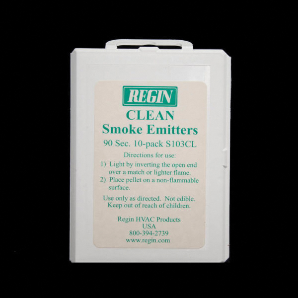 Regin S103 Smoke Emitter, 90 s Burn Time, 600 cu-ft Volume, 0.708 in Dia, 1.259 in L, White