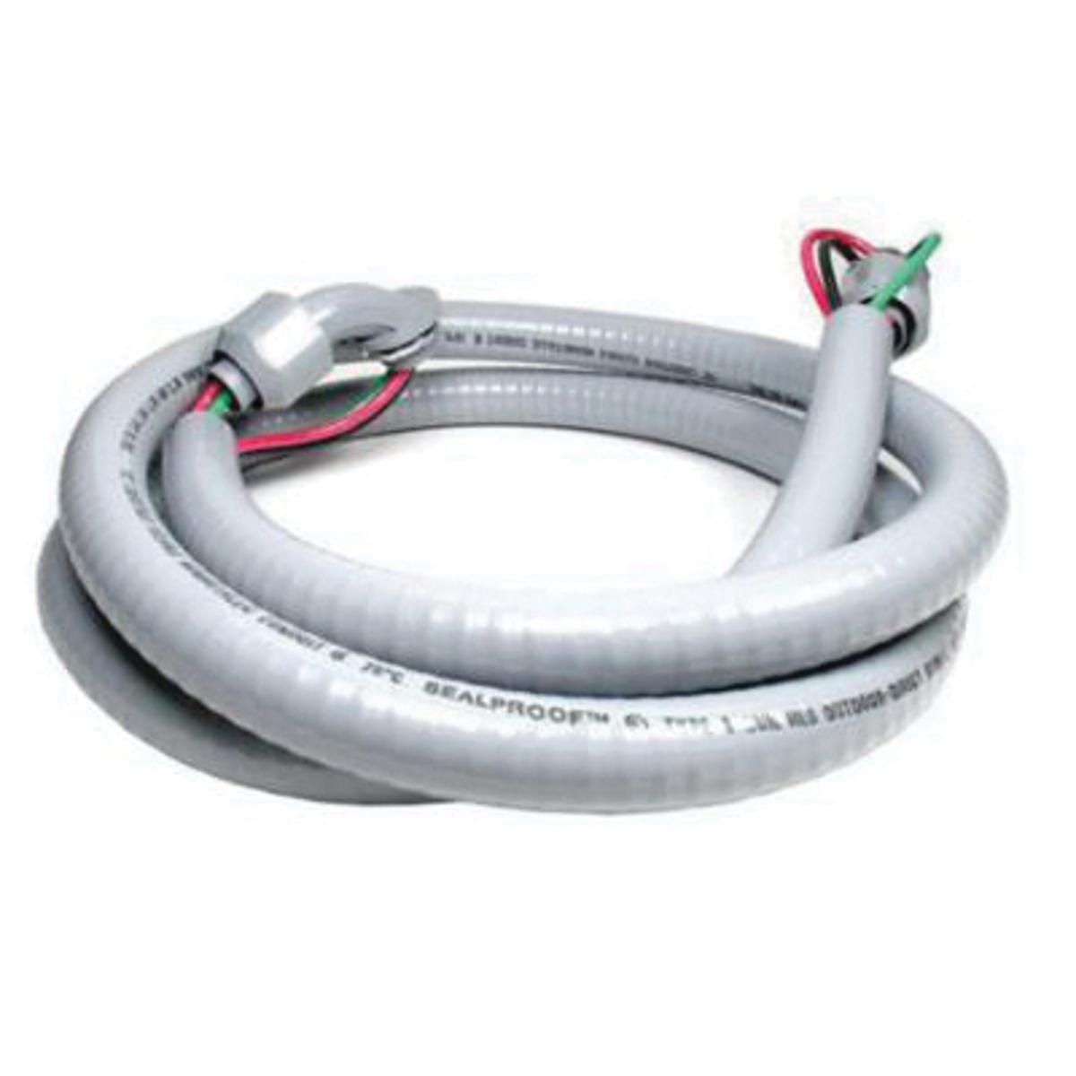 Protech PVC Whip, 10 AWG, 1/2 inch x 6 ft; 12/Case