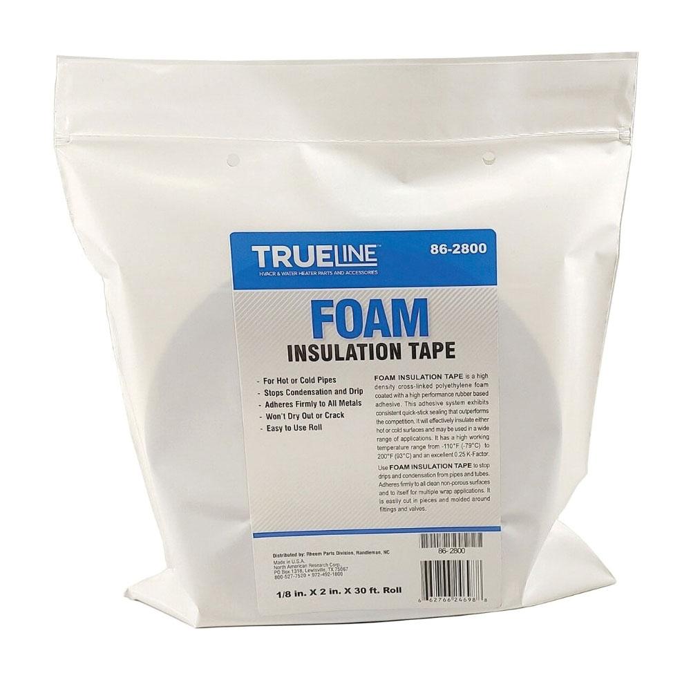 Rheem® TRUELINE 86-2800 Foam Insulation Tape, 1/8 in Thick, 2 in W, 360 in L, Black, Rubber Adhesive thumbnail 2