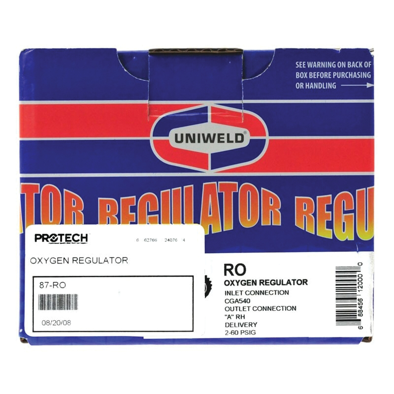 UNIWELD® Oxygen Pressure Regulator, 2 to 60 psig