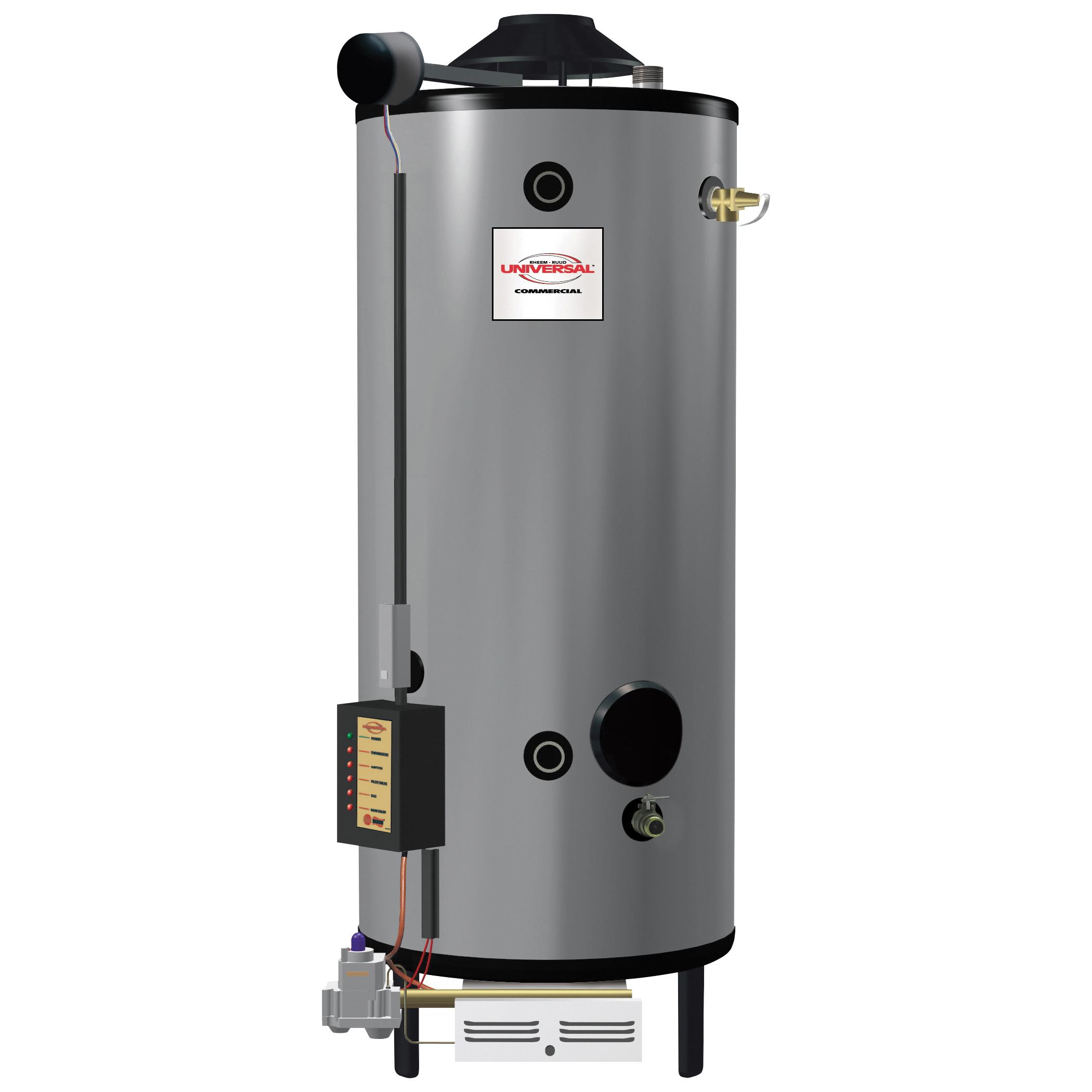 Rheem G85300 Natural Gas Commercial Water Heater, 85 gal, 120VAC