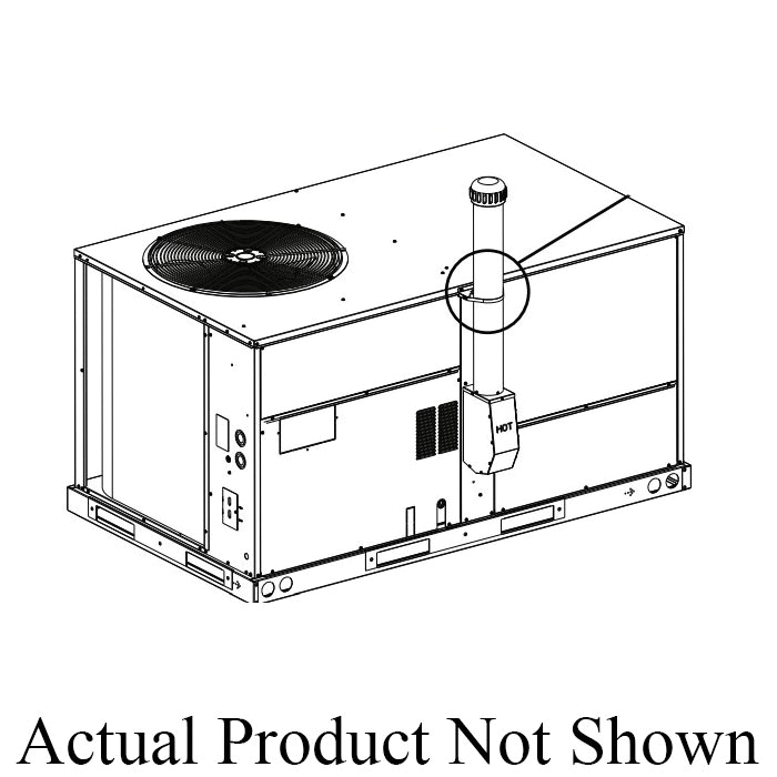 Rheem® RXRX-DEG03 Flue Diverter, For Use With: Commercial Renaissance™ Line Packaged Gas/Electric Units
