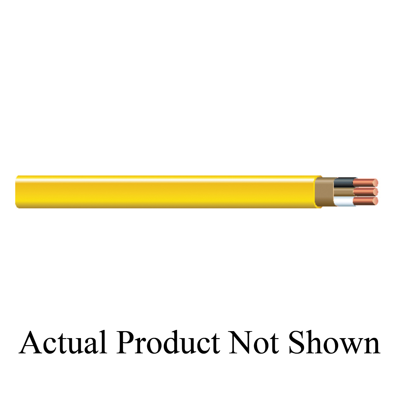 Romex® NM-B Series RX62WG500 Non-Metallic Sheathed Cable, 600 V, 2-Conductor, Stranded, 500 ft L, Black Jacket